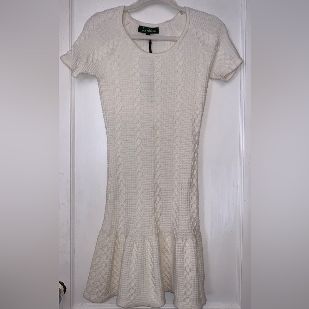 ✨NWT Sam Edelman Homeland Ivory Knit Peplum Dress